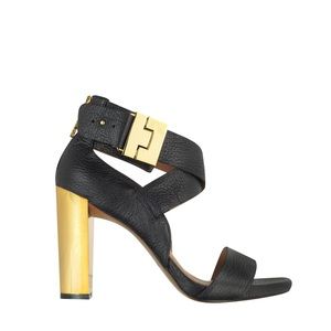 Rachel Zoe Brooklyn tumbled leather sandals black
